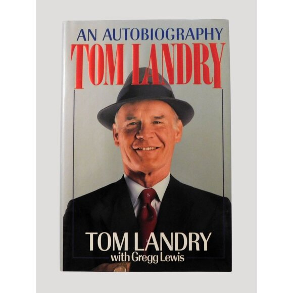 Tom Landry An Autobiography 1990 Dallas Cowboys Coach Hardcover Jacket - Picture 1 of 6